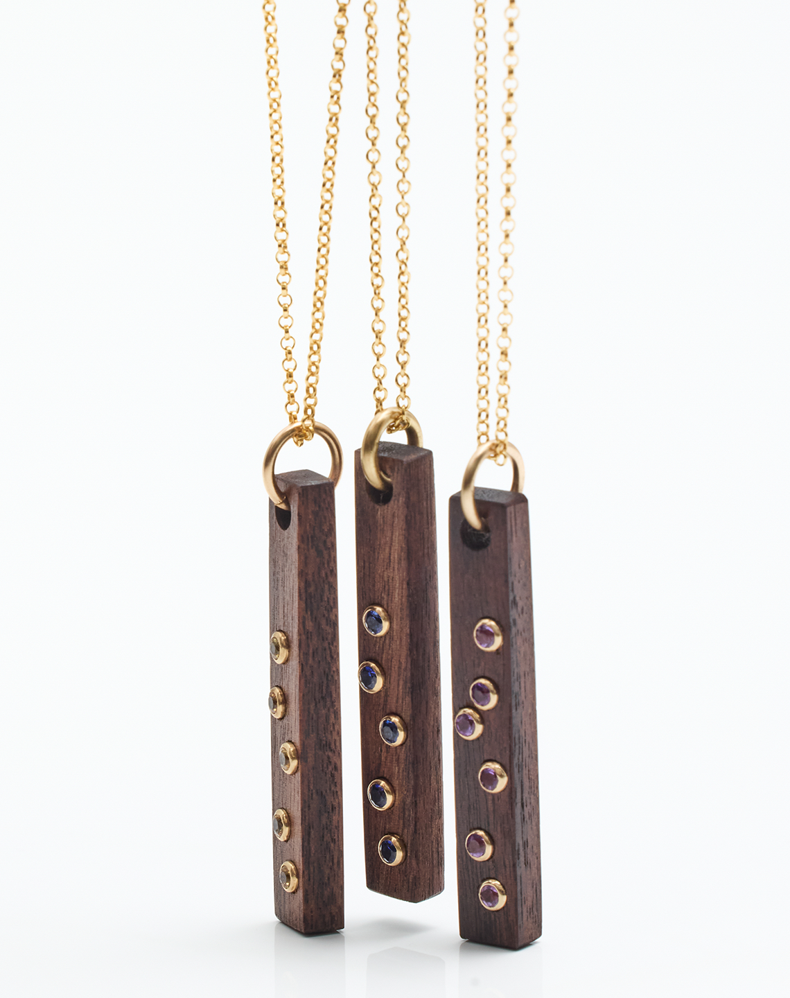 5 YELLOW SAPPHIRE BAR - Yellow Gold