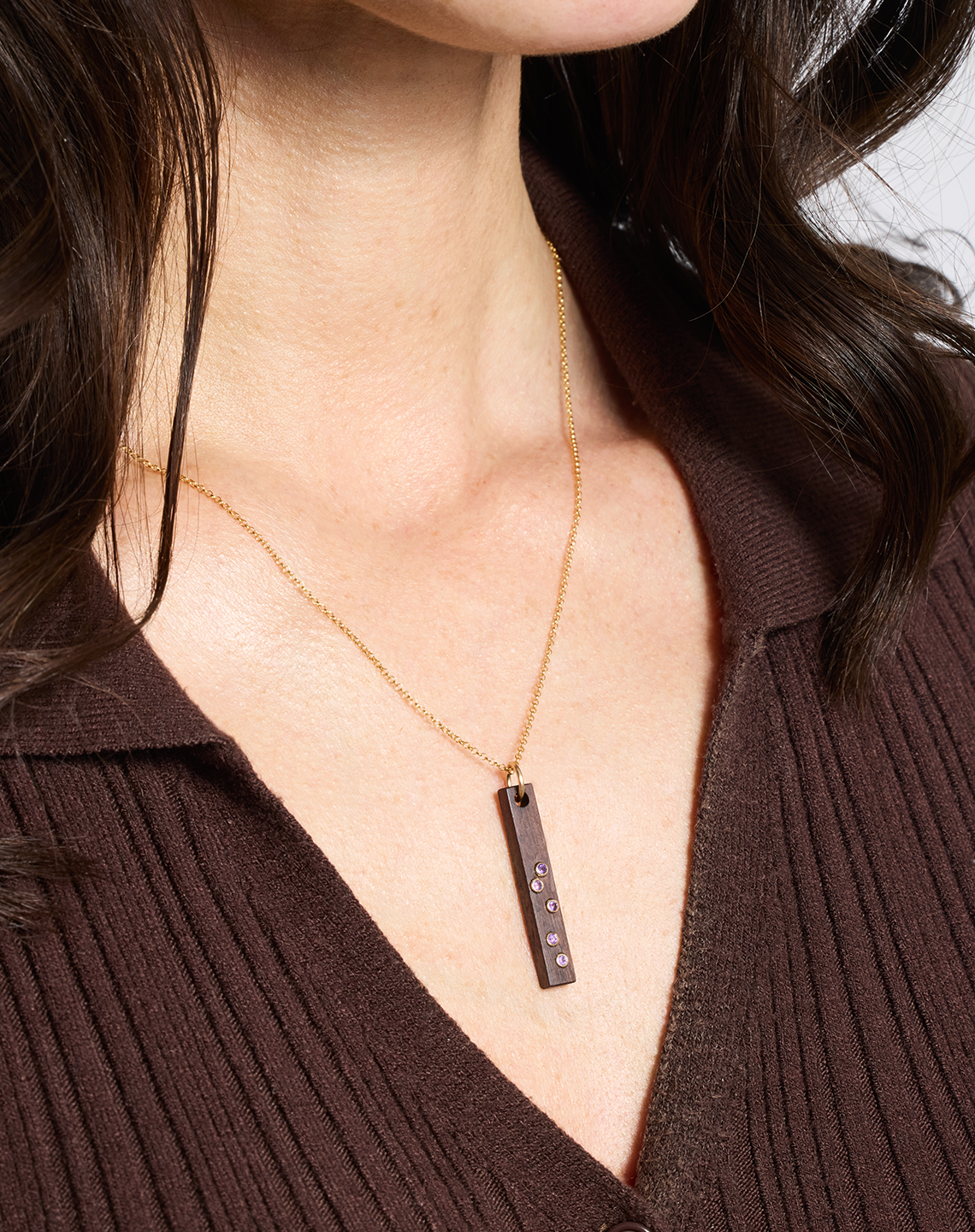 5 YELLOW SAPPHIRE BAR - Yellow Gold