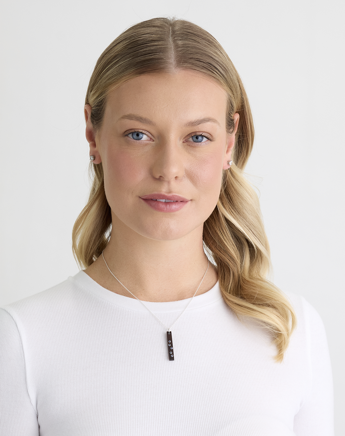 5 BLUE SAPPHIRE BAR - Silver