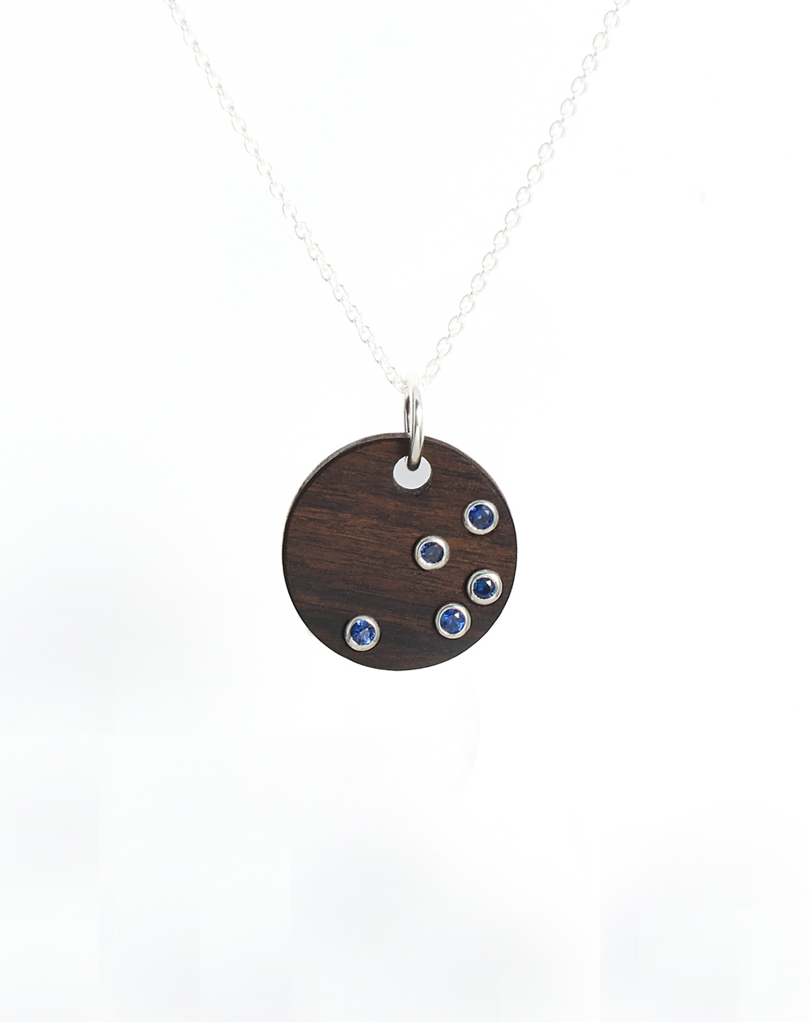 5 BLUE SAPPHIRE ROUND - White Gold