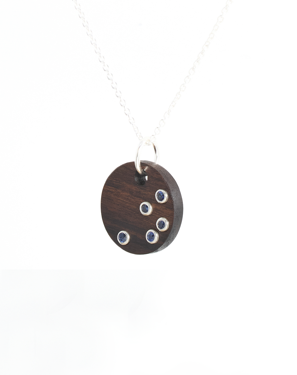 5 BLUE SAPPHIRE ROUND - Silver