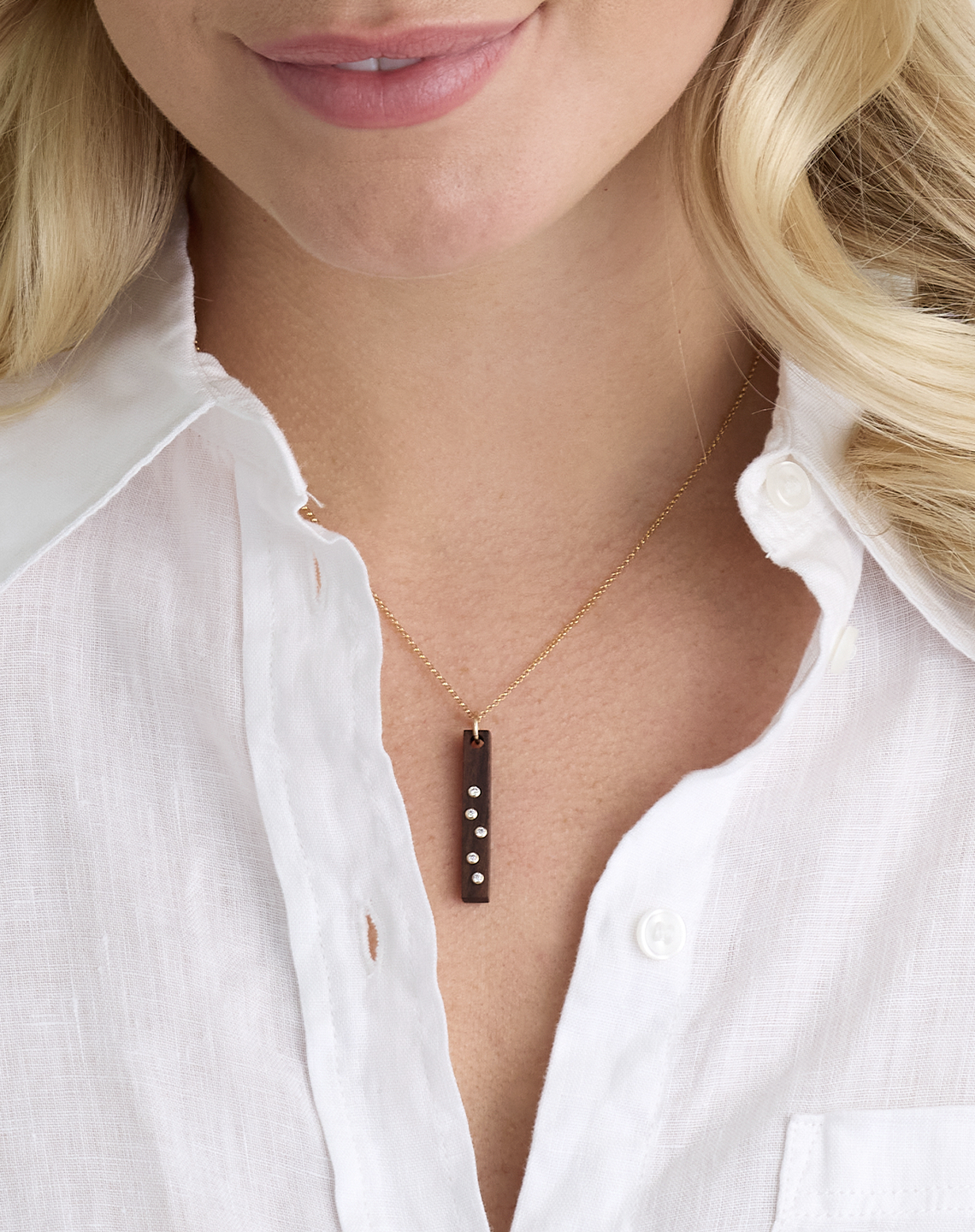 5 DIAMOND BAR - Yellow Gold