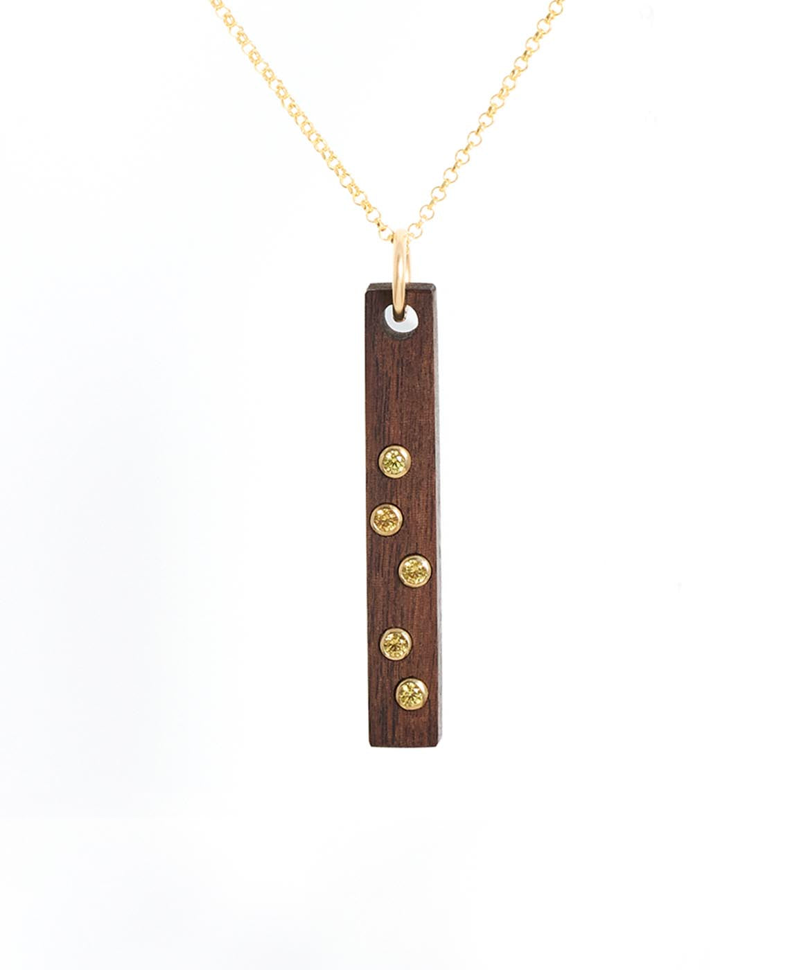 5 YELLOW SAPPHIRE BAR - Yellow Gold