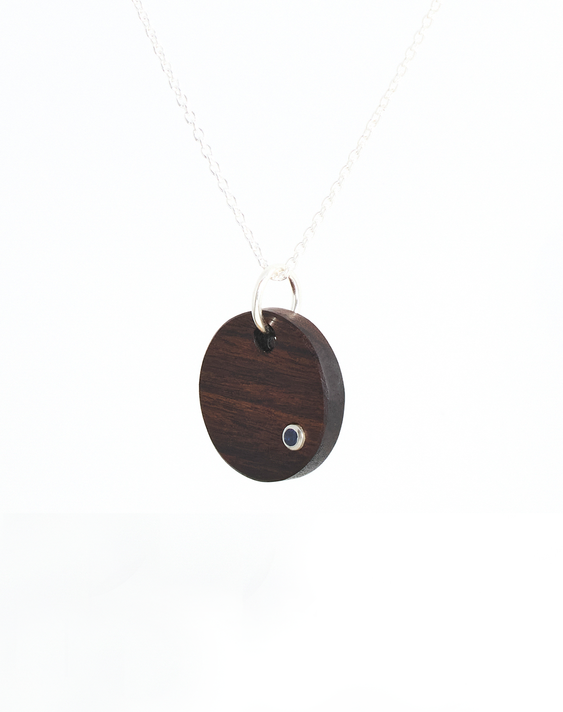 BLUE SAPPHIRE ROUND - White Gold