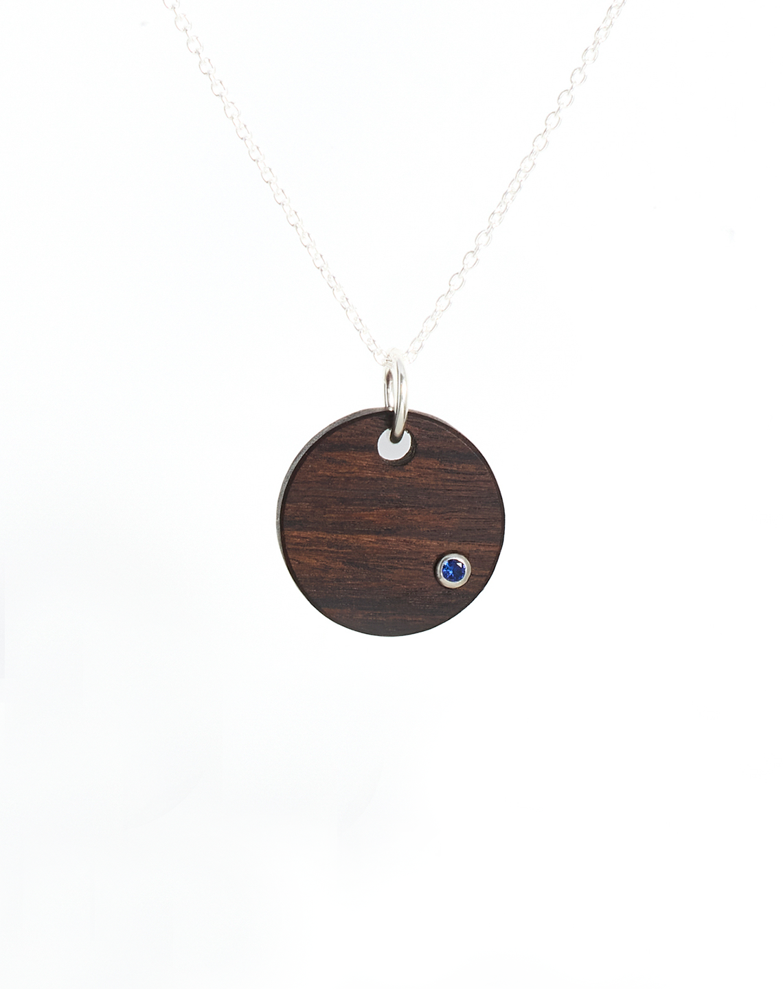 BLUE SAPPHIRE ROUND - White Gold