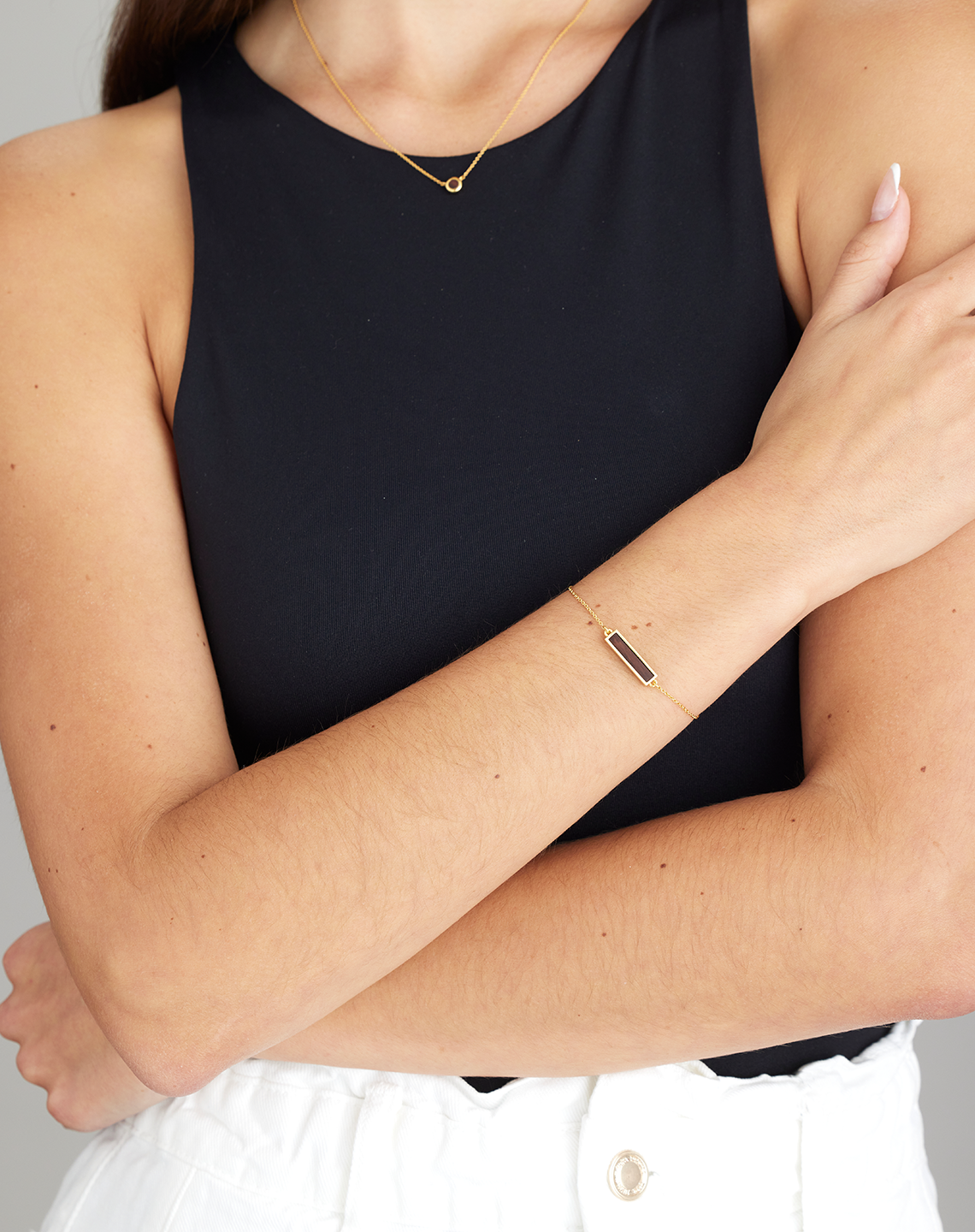 ENGRAVABLE GOLD BAR BRACELET