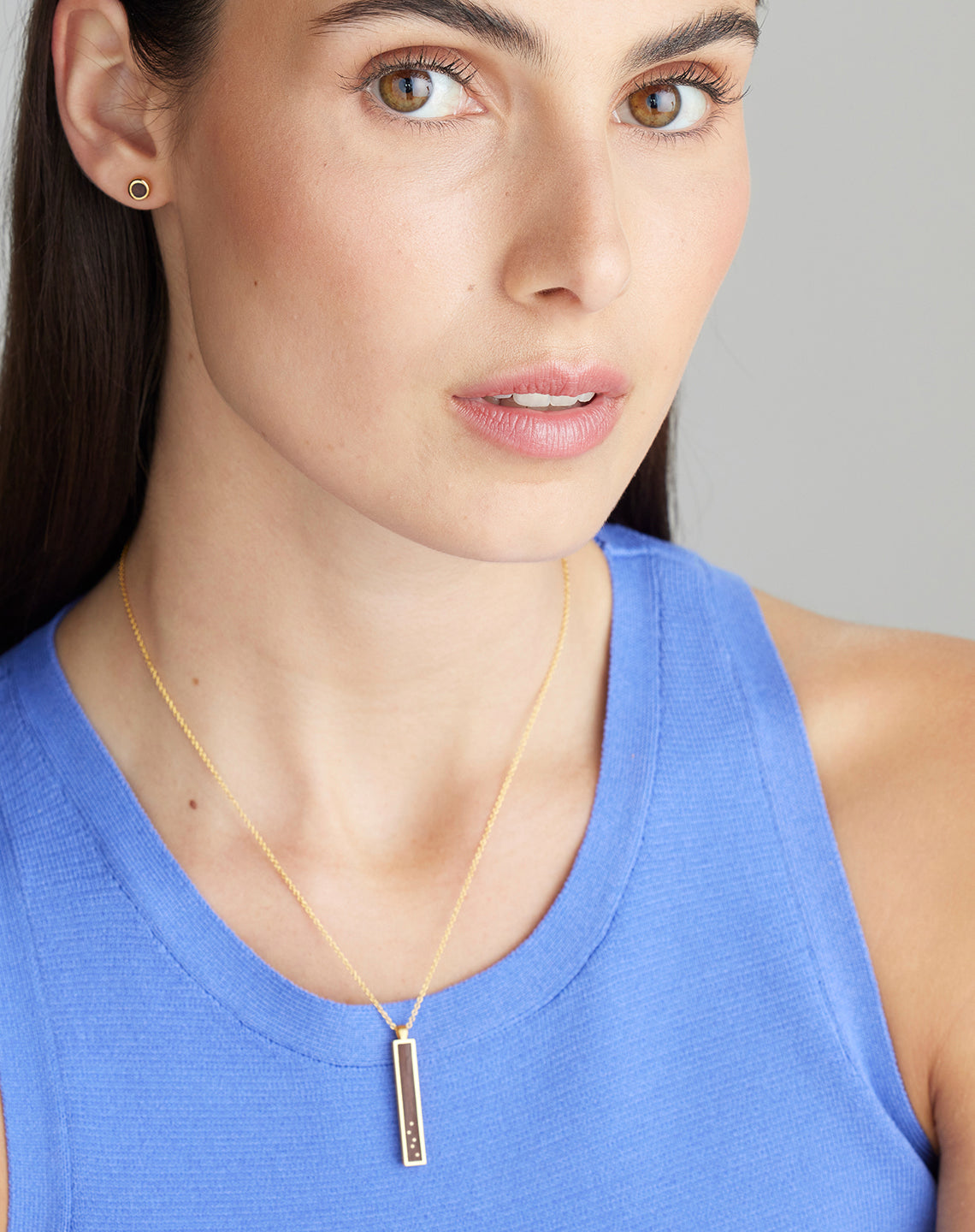 GOLD BAR INLAY PENDANT