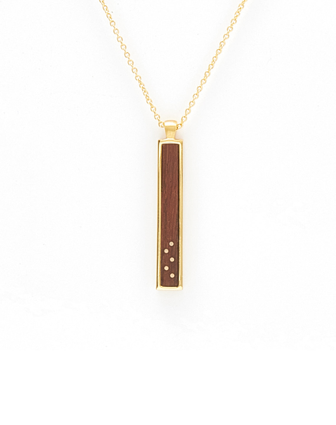 GOLD BAR INLAY PENDANT