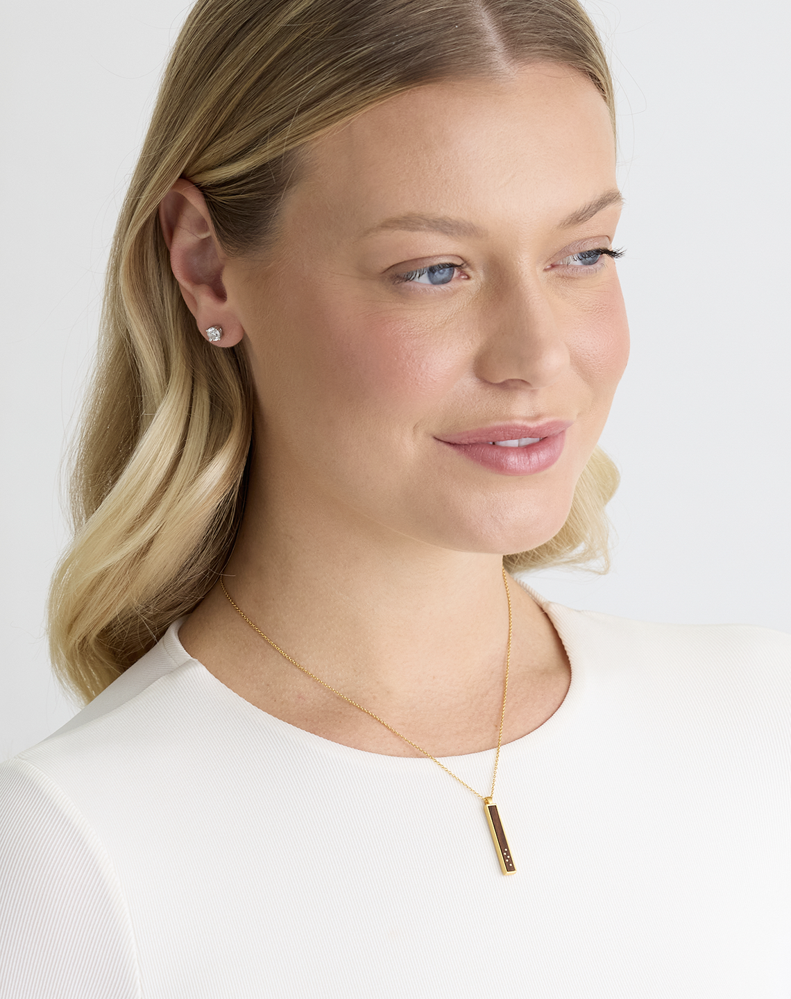 GOLD BAR INLAY PENDANT