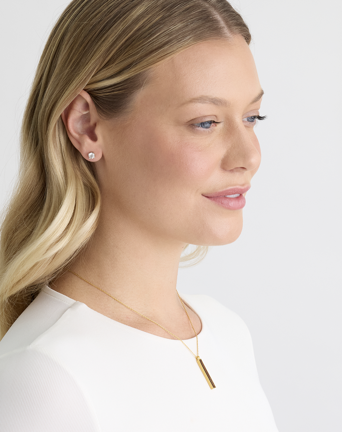 GOLD BAR INLAY PENDANT