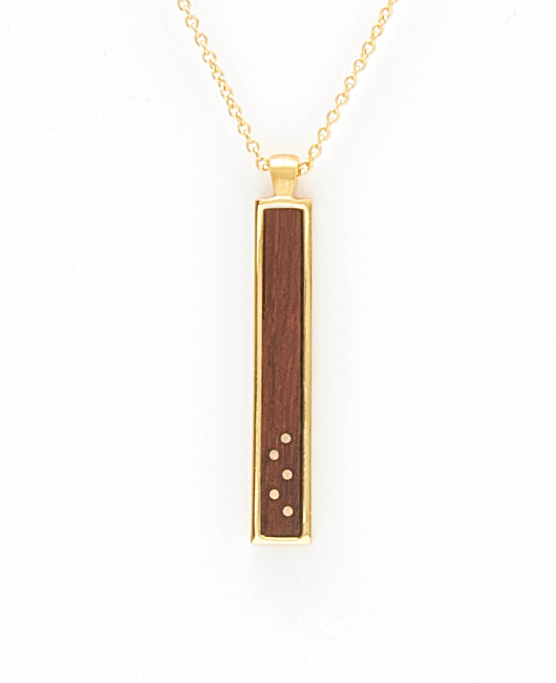 GOLD BAR INLAY PENDANT