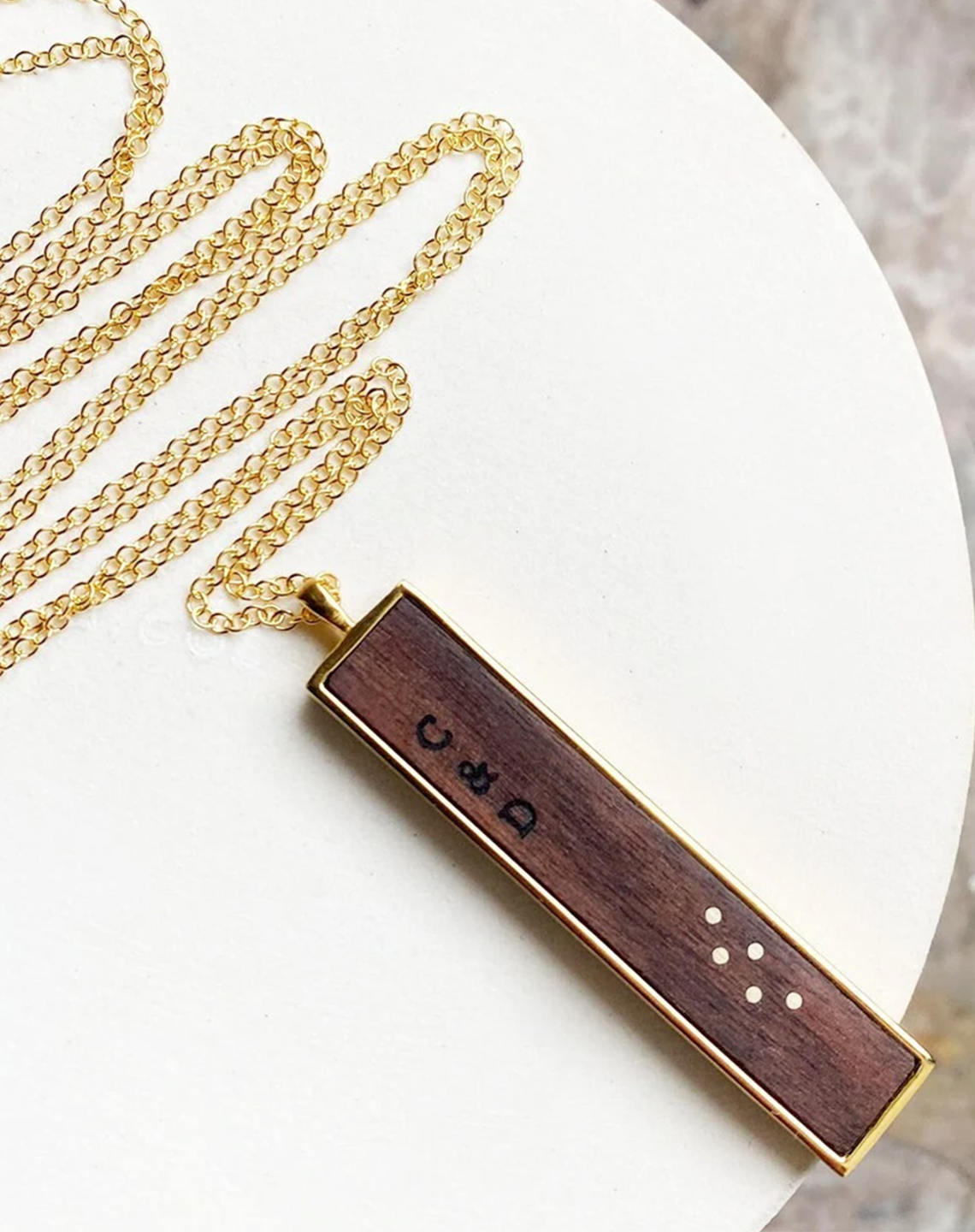 LARGE GOLD or SILVER BAR 7 INLAY - for Warren