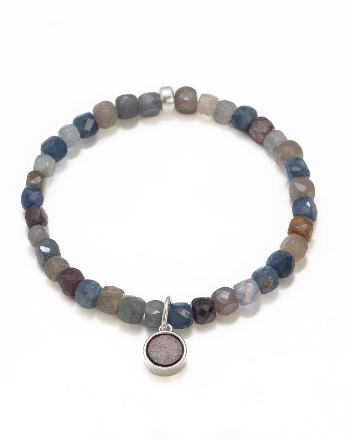 ROUND CHARM MULTI SAPPHIRE - Silver