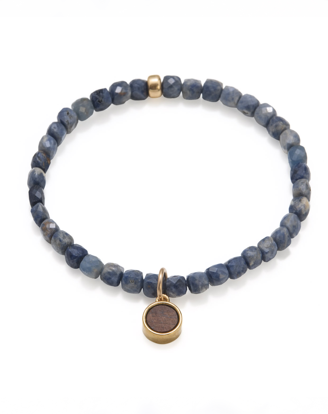 ROUND CHARM BLUE SAPPHIRE - Gold