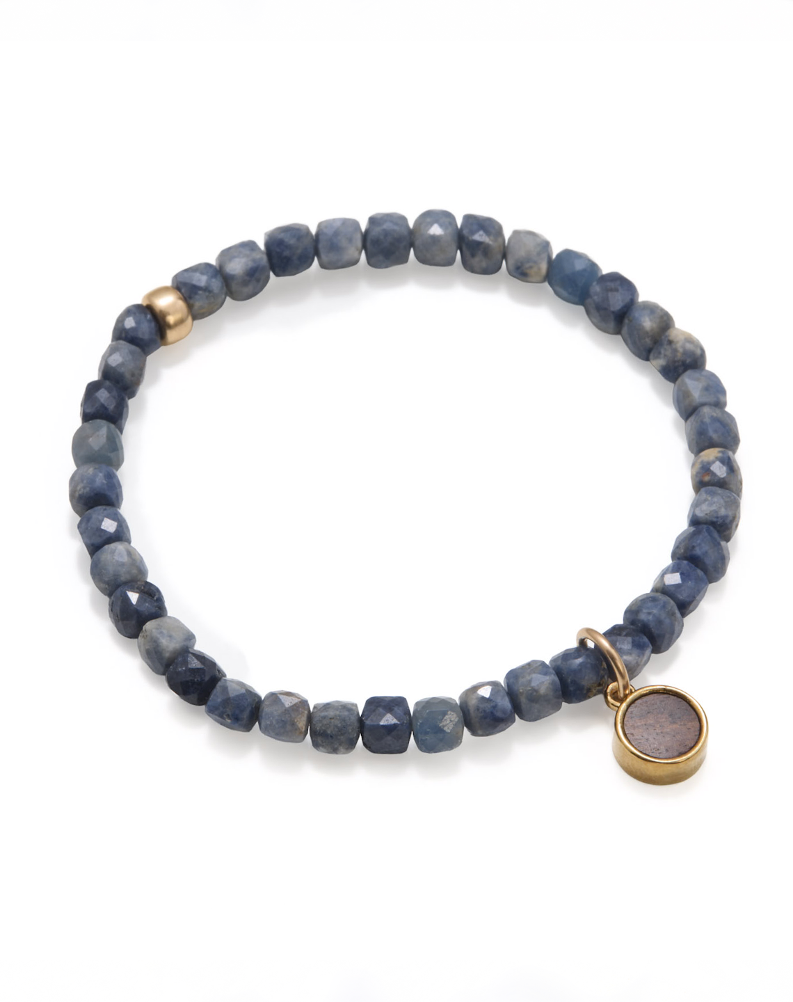 ROUND CHARM BLUE SAPPHIRE - Gold