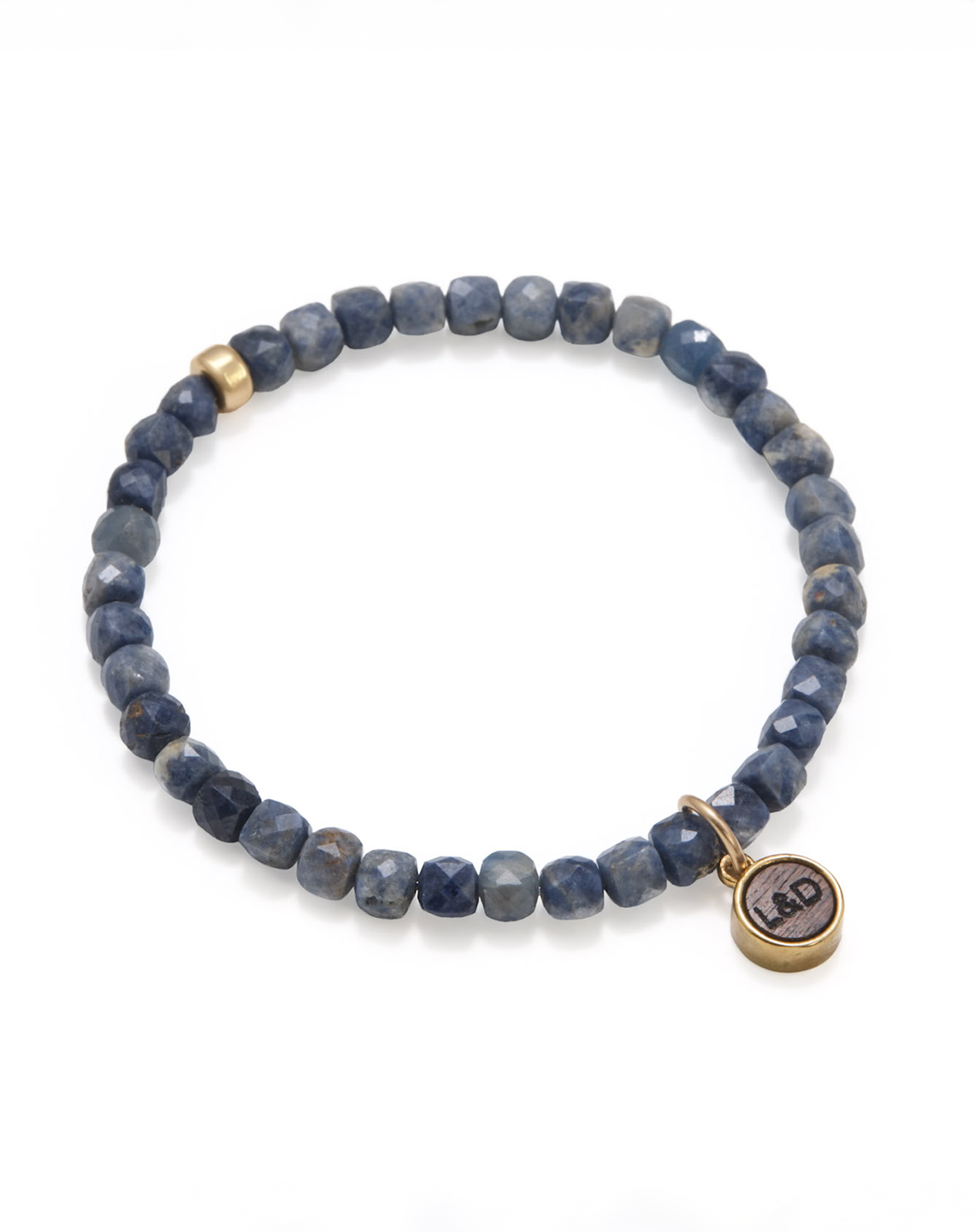 ROUND CHARM BLUE SAPPHIRE - Gold
