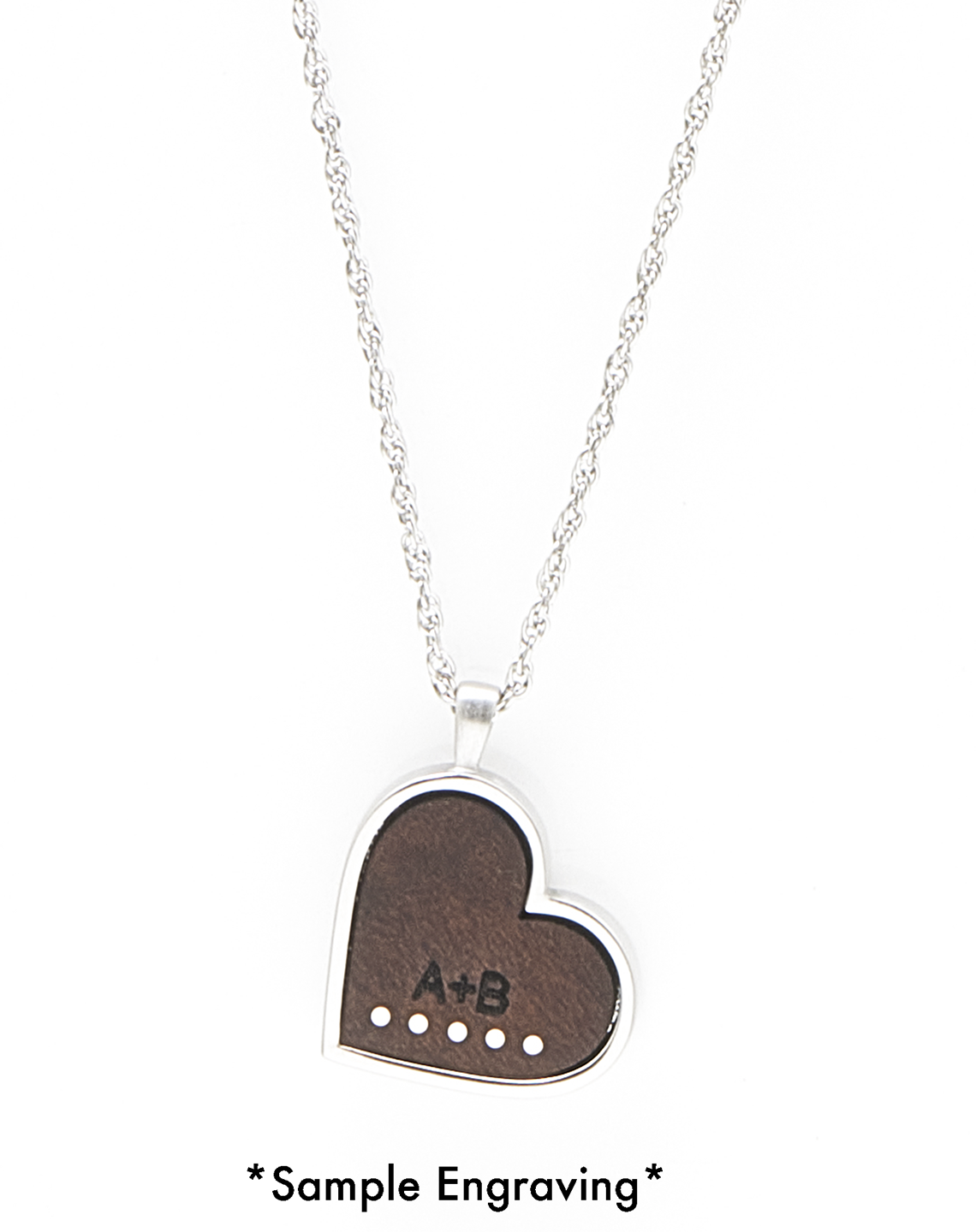 LARGE SILVER HEART INLAY