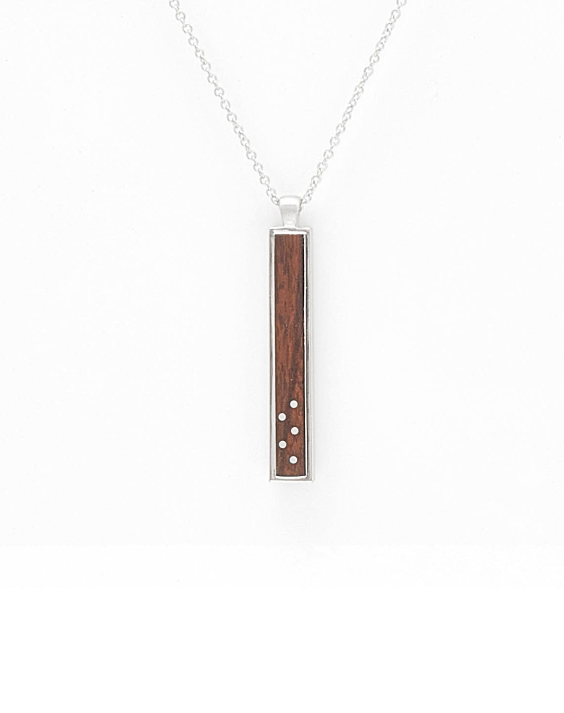 SILVER BAR INLAY PENDANT