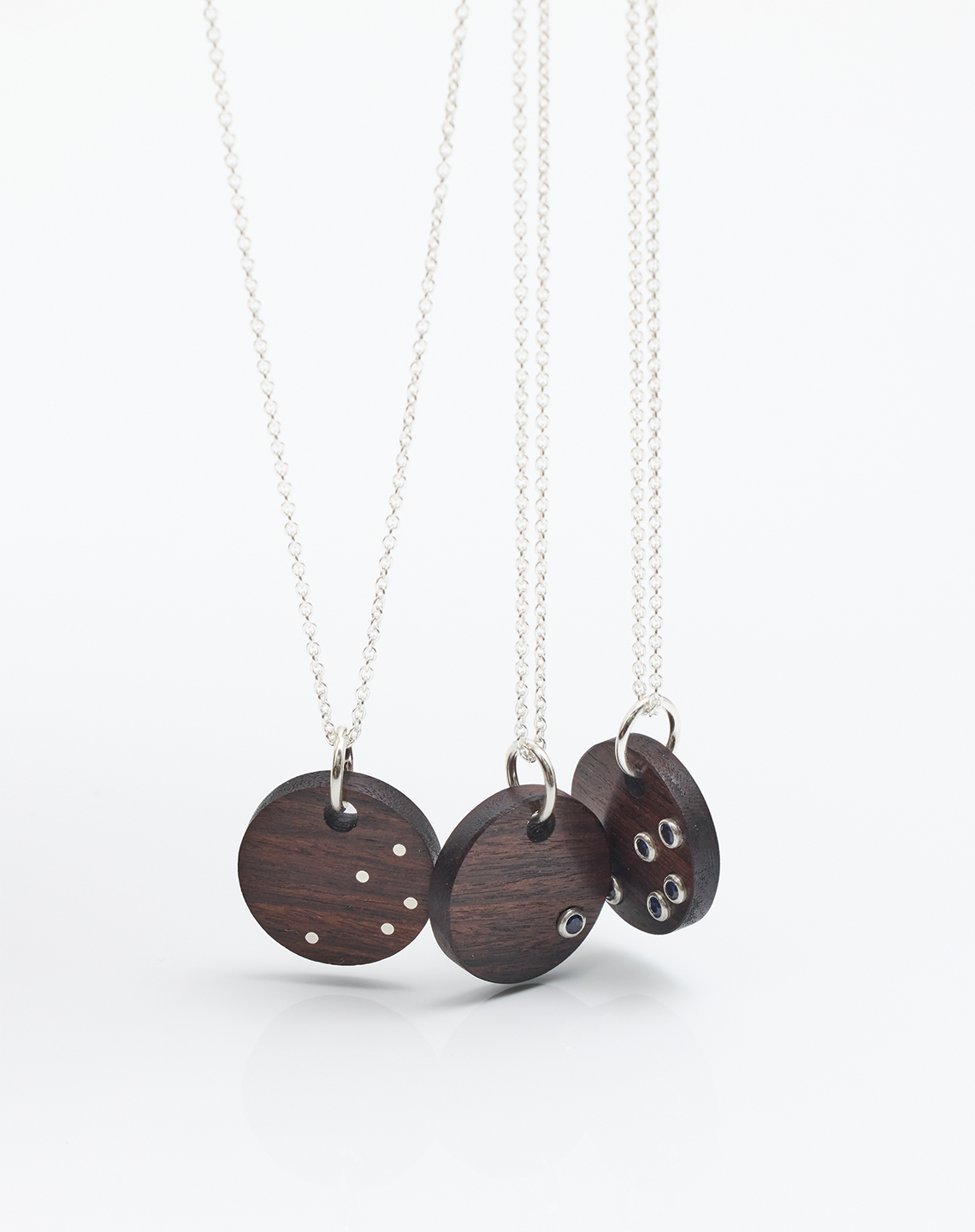 5 BLUE SAPPHIRE ROUND - Silver