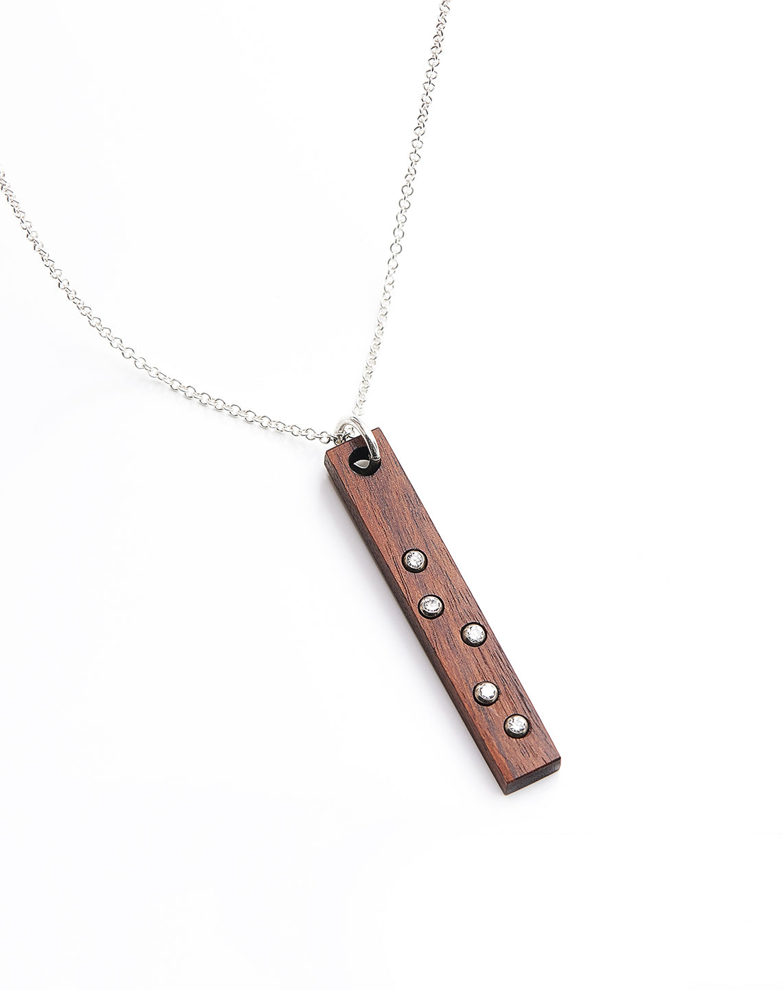 5 WHITE SAPPHIRE BAR - Silver