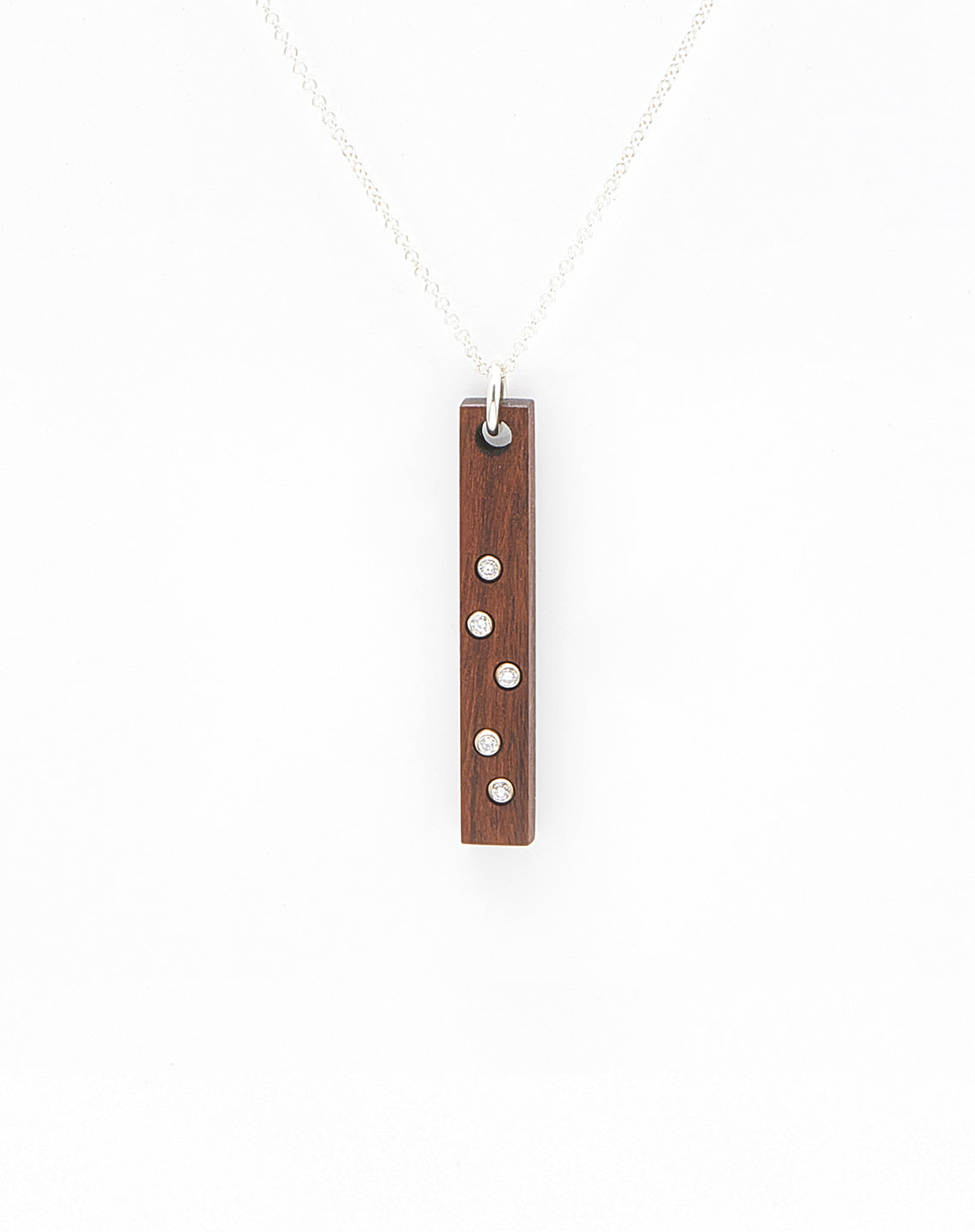 5 WHITE SAPPHIRE BAR - Silver