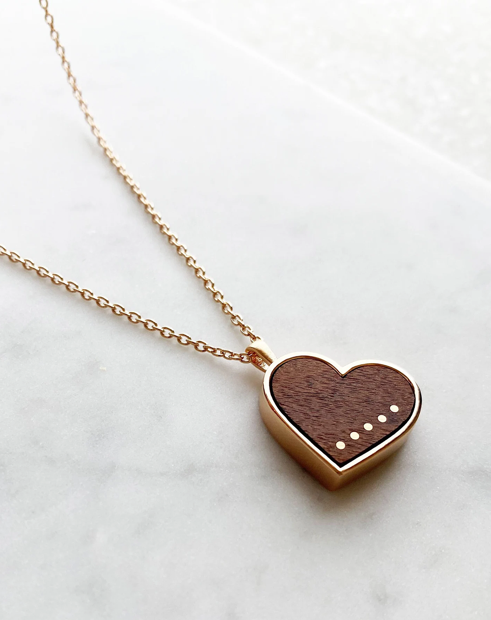 LARGE ROSE GOLD HEART INLAY