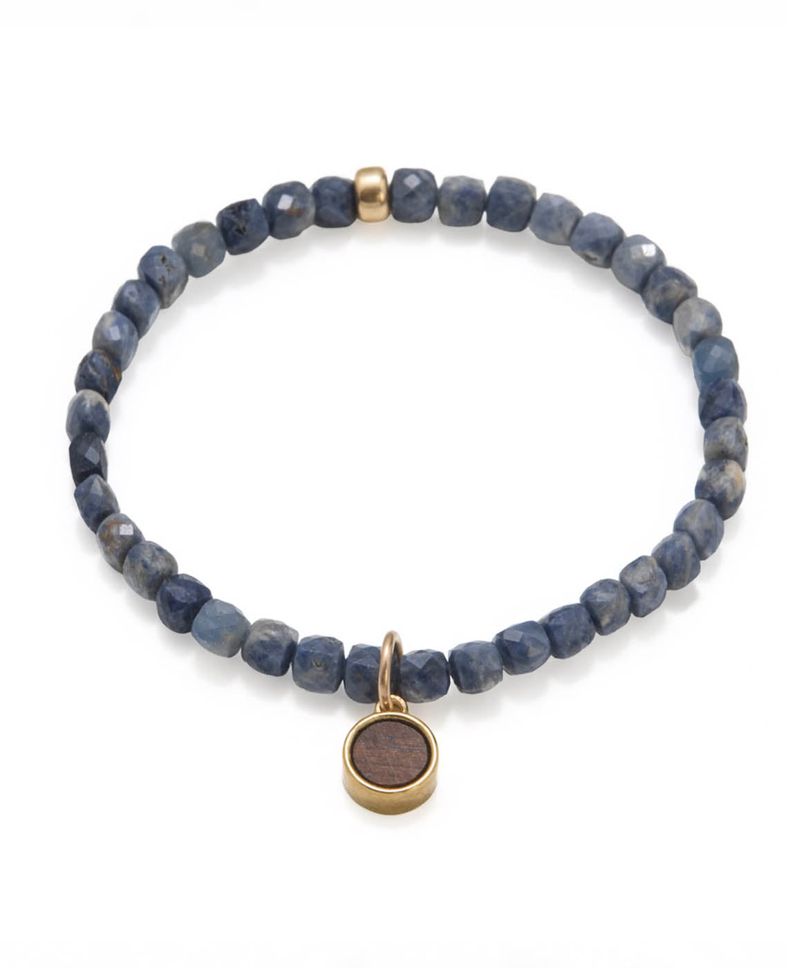 ROUND CHARM BLUE SAPPHIRE - Gold