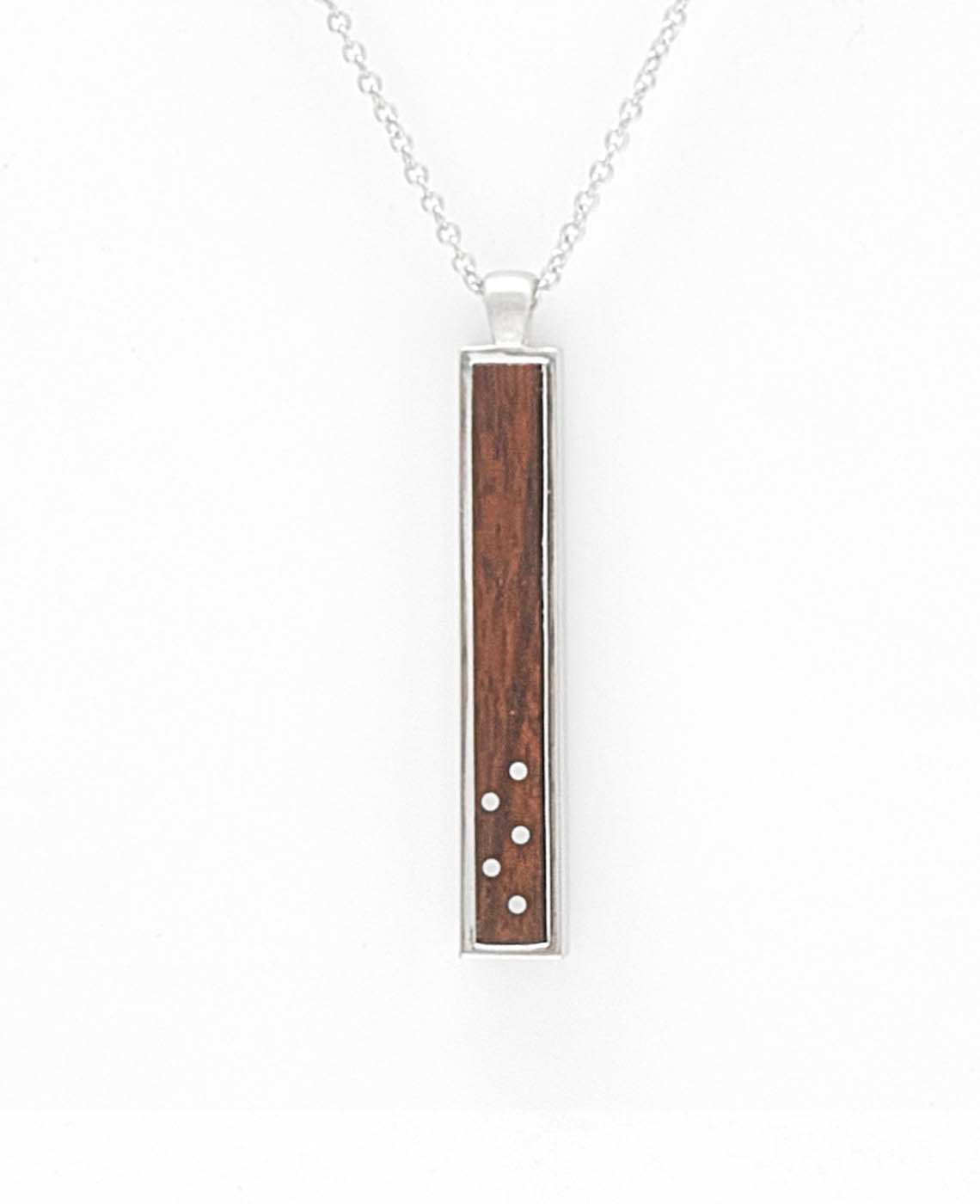 SILVER BAR INLAY PENDANT